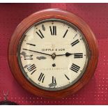 A Victorian mahogany cased dial clock, Dipple & Son of Norwich and Lowestoft, 11.5'' dial paint