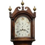 A Georgian James Loofe of Snettisham long case clock, floral and gilt enriched dial, second and