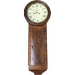 A 19th Century Joseph Bell of Norwich tavern wall clock, Roman dial, 124cm tall approx., with two
