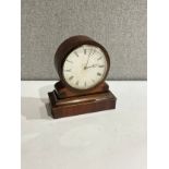 A Regency rosewood mantel clock with Brevete movement, some losses, Roman dial, 16cm tall