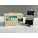 A Boss DD-3 Digital Delay pedal, Made in Japan, boxed