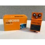 A Boss DS-1 Guitar Distortion pedal, boxed