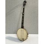 A Clifford Essex Co. Of Bond Street, London banjo circa 1910-20, open back with mother of pearl