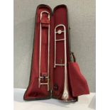 A Boosey and Hawkes Emperor tenor trombone, hard cased