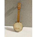 A GHS British made banjo ukulele (banjolele) with original case