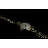 A lady's 9ct gold wristwatch with fancy link bracelet, 12.4g