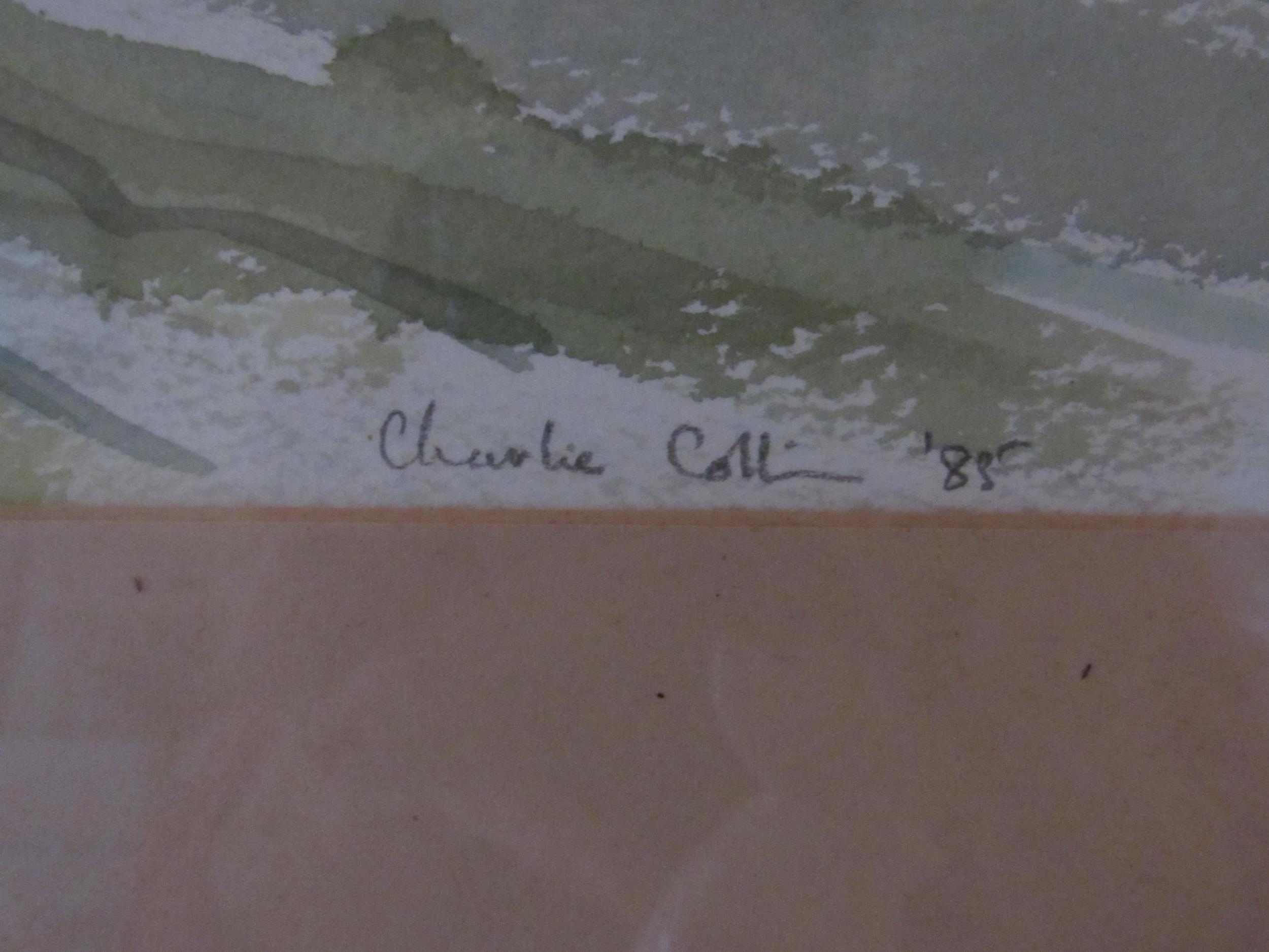 CHARLIE COLLIN: 20th Century modern seascape, watercolour, 52.5cm x 71cm - Image 2 of 2