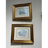 Graham Byfield a series of gilt framed prints (4), 11.5cm x 16.5cm