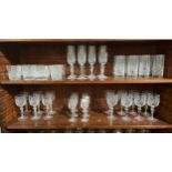 Crystal glasses including champagne, wine, tumblers (quantity)