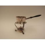 A silver Atkin Brothers brandy warmer on spirit burner base, Sheffield 1911, total weight 157g