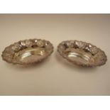 A pair of Robert Pringle silver Art Nouveau dishes, London 1903, 14cm long, 125g