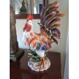 A modern ceramic chicken figure, 46cm tall