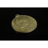 A Churchill coin dated 1965 possible gold plated