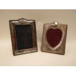 A Keyford Frances Ltd. silver photograph frame with swag detail, London 1987, 20cm x 14cm and a