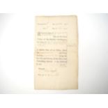 A Royal Navy printed receipt 1778, signed with manuscript additions, for Royal Navy [annual?]