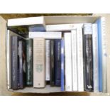 A box of fine art, antique silver, music books etc (approx. 19 titles)