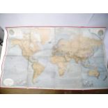 Hermann Berghaus: 'Chart of the world on Mercator's Projection Constructed by Hermann Berghaus and