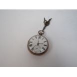 A London Silver cased pocket watch 1862 with William Harvey London 1818 fusee movement, face a/f