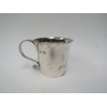 A Thomas Bradbury & Sons Ltd., Christening mug monogrammed M.B.S. inscription to base Nov 21 - 1928,