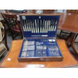 A Mappin and Webb plated canteen of cutlery, 8 settings