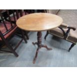 A late 19th Century tripod occasional table with tilt mechanism, 53cm long top
