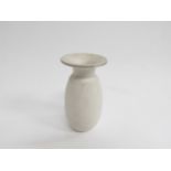 A Bruce Chivers studio pottery vase with crackle glaze and flared rim, potters mark to base. 12cm