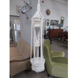 A Macrame plant hanger in white. Approx 165cm tall