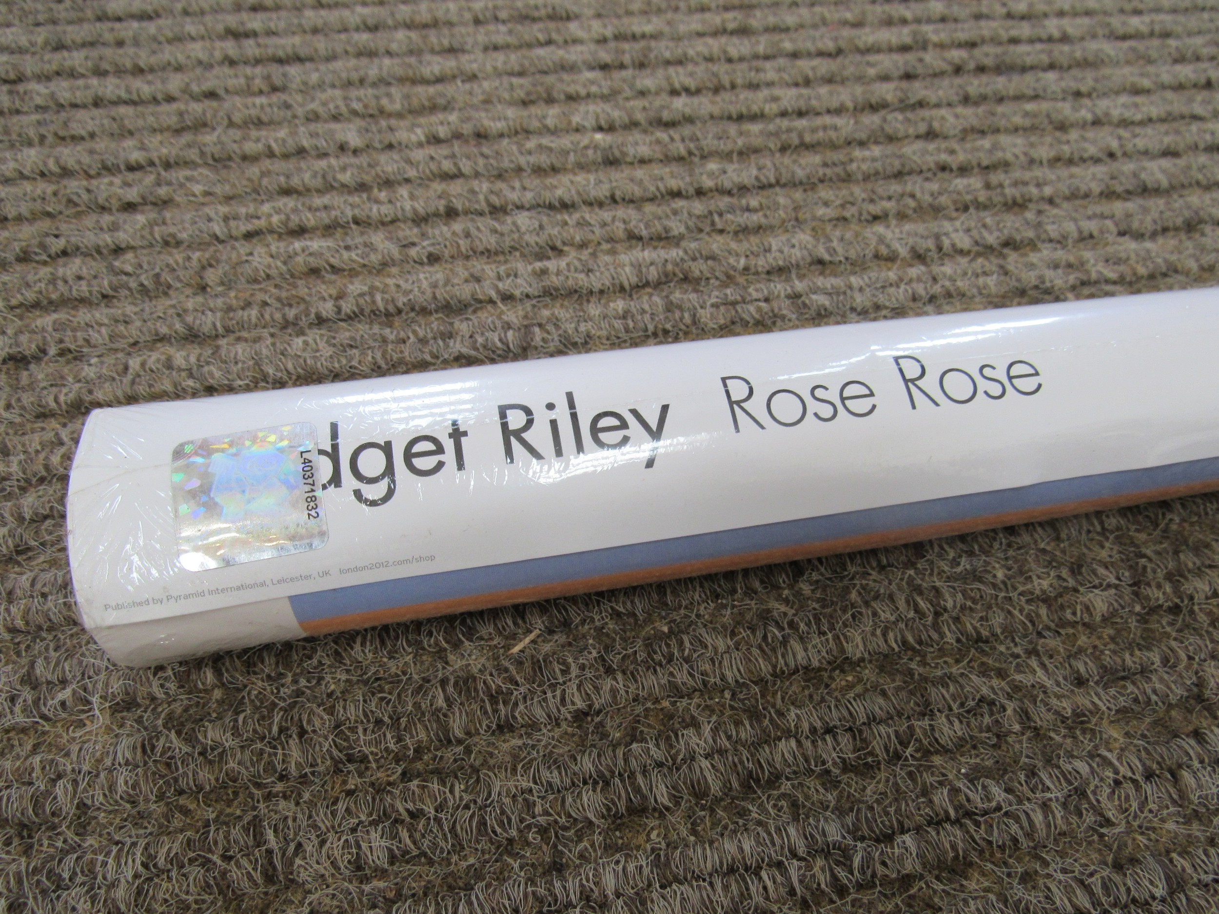 A London 2012 Olympic Poster, Bridget Riley 'Rose Rose' official off set lithograph, still sealed in - Image 2 of 4