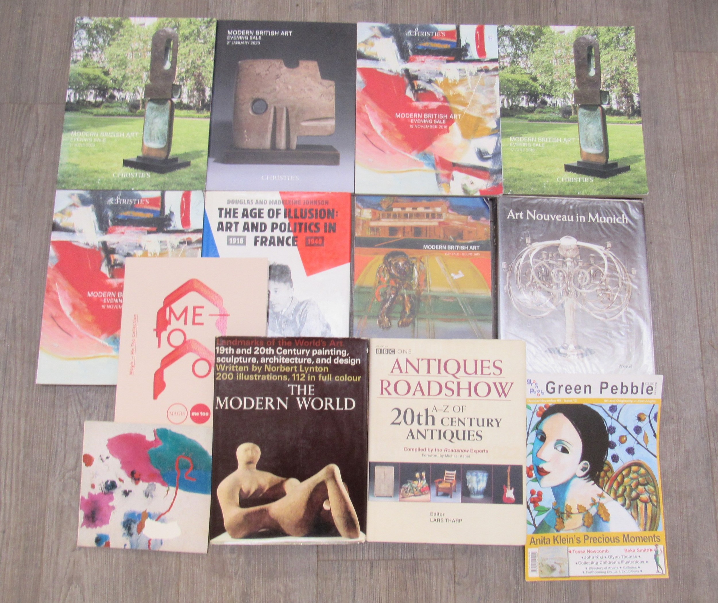 A collection of assorted art/design auction catalogues and books