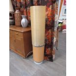 A Belling heater/lamp with spun fibreglass shade, c1960's. 120cm high. Collectors Electrical Item,