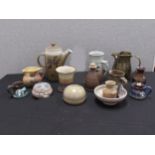A collection of assorted Studio Pottery, various makers and styles. Tallest 22cm (14)