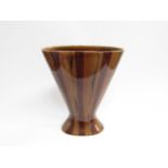 A 1950's Beswick Pottery flared vase, brown and black line detail No. 2134 to base, 27.5cm high