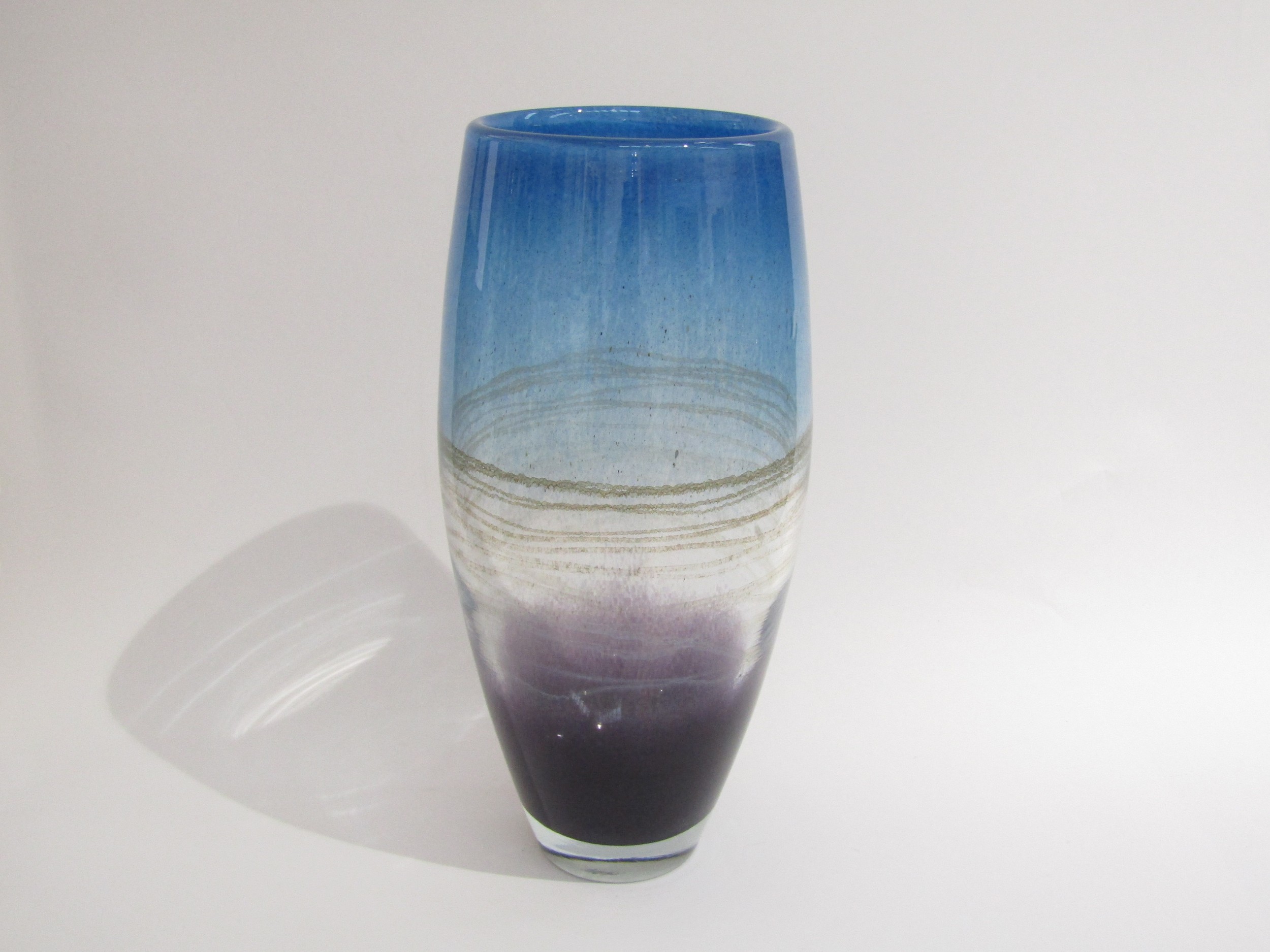 A large studio art glass vase by Lithuanian master glass blower Algimantas Zilys (1939-2009)