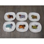 A set of six Beefeater steak plates by English Ironstone Pottery Ltd, little used condition. Each