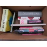 A box of art and sculpture related books including Rodin, Paul Klee, Hundertwasser etc. (11)