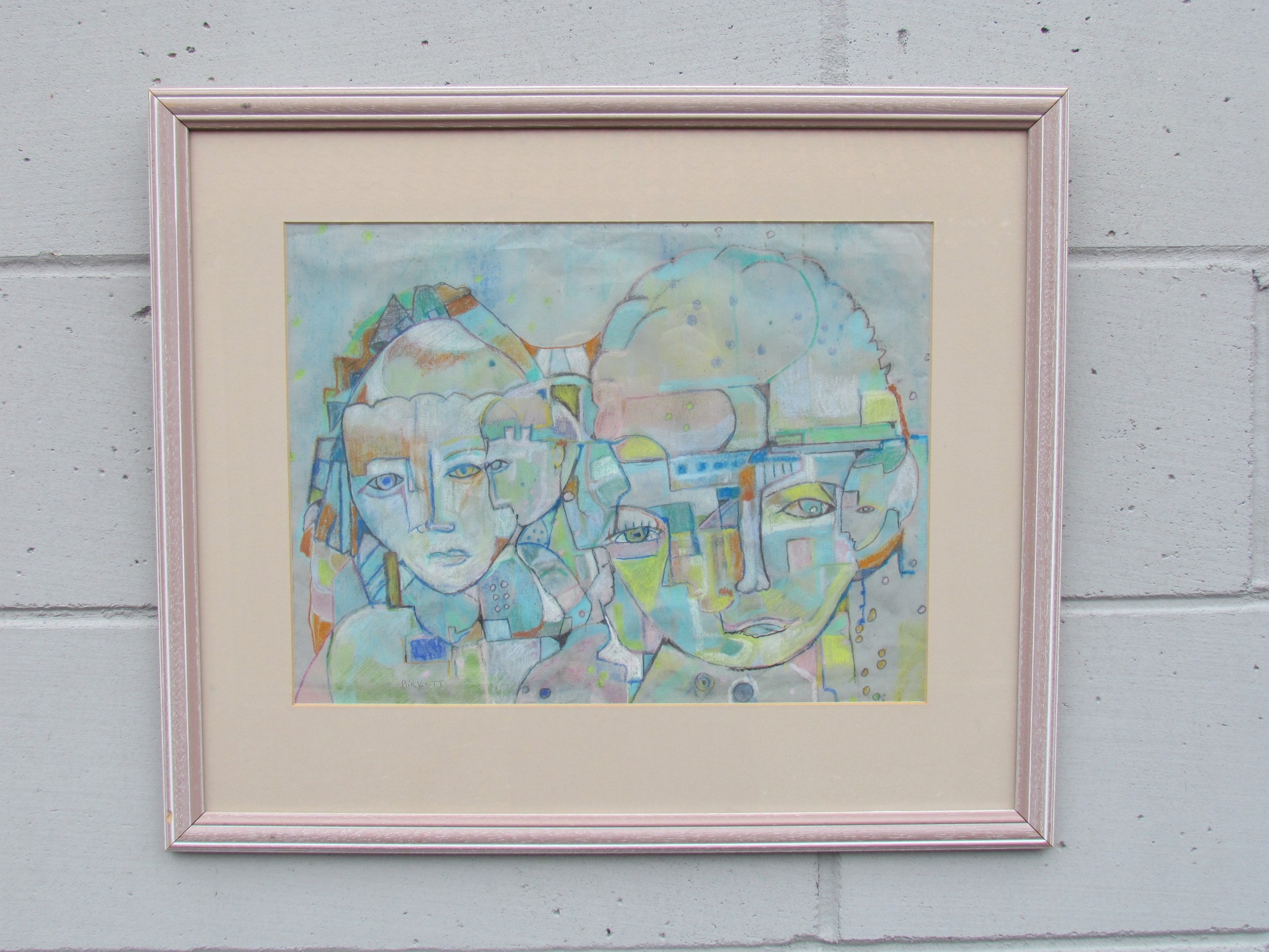 ANN MARIE BIRKETT (XX) A framed and glazed coloured pastel on paper, 'Tonal Face'. Signed lower
