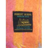 A Robert Burns mohair throw/blanket made in Scotland. 155cm x 116cm