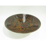 A Poole Pottery Aegean range large fruit bowl, No.58. 34.5cm diameter x 10cm high