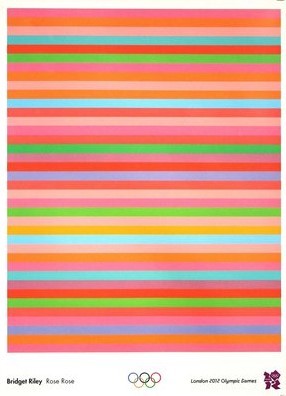 A London 2012 Olympic Poster, Bridget Riley 'Rose Rose' official off set lithograph, still sealed in - Image 4 of 4