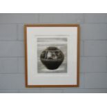 BERNARD LEACH (1887-1979) A framed and glazed lithograph from 1974, 'Black Jar'. Signed in pencil