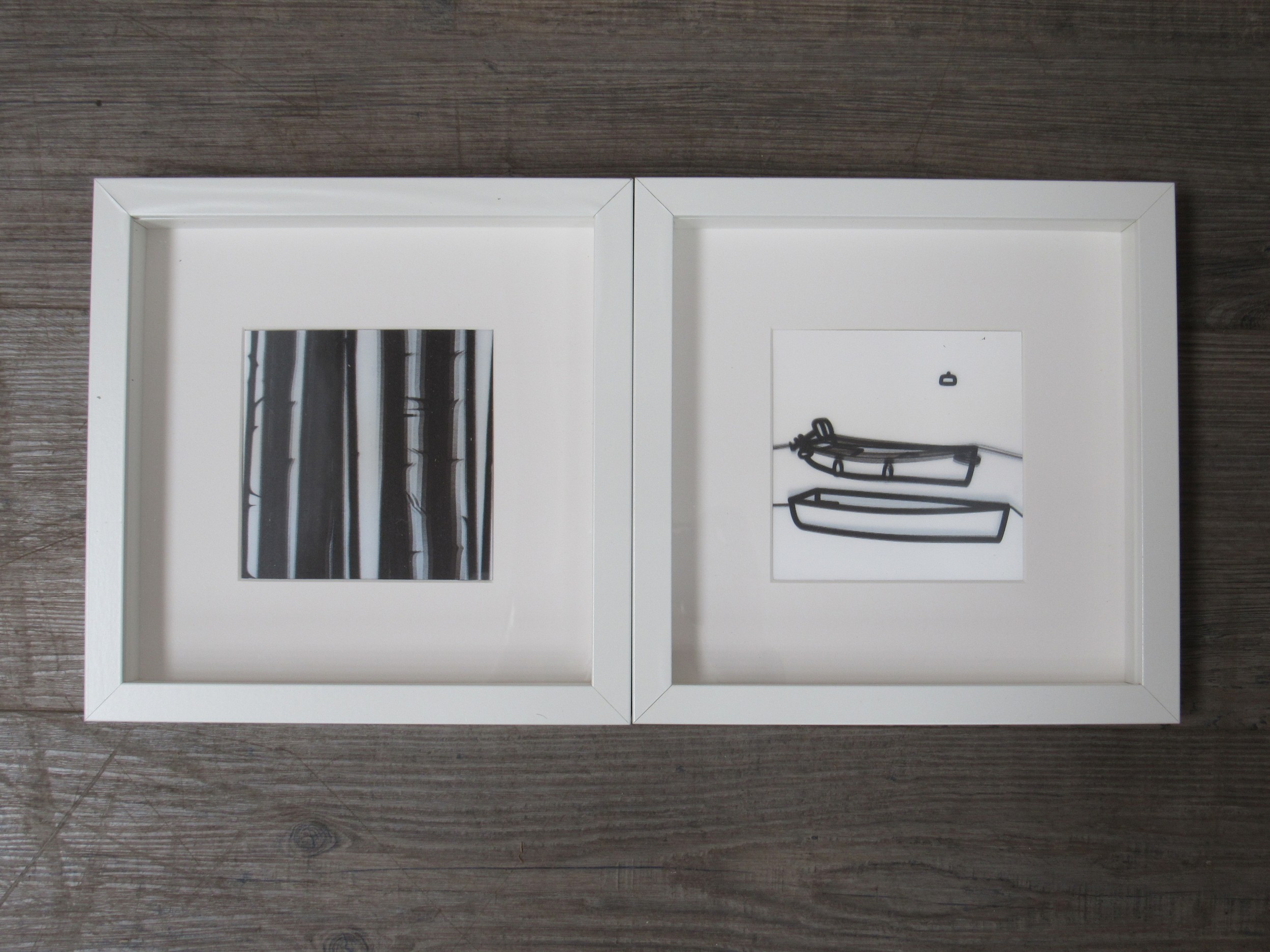 A group of four Julian Opie framed lenticular prints, 'Forest' and 'Boats', 'Dino Crawling' and ' - Image 2 of 2