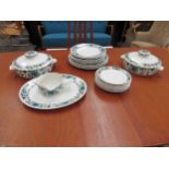 A collection of Midwinter 'Spanish Garden' dinner wares to include two lidded tureens, sauceboat and