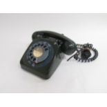 A 1960's GPO dial telephone in green, model 706 PLA66/2A