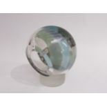PAULINE SOLVEN (b.1943) 'Latin Light' - An art glass hand blown spherical sculptural piece in clear,