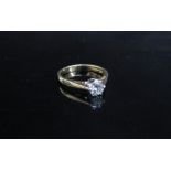 An 18ct gold diamond solitaire 0.50ct approx. Size M/N, 3.5g