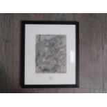 FRANK LAMB (XX): A framed and glazed pencil drawing of WWI soldiers in the trenches. Signed bottom