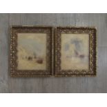 After Thomas Creswick (1811-1869) A pair of framed oil on card, Ballymahon, County Longford, Ireland