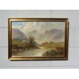 FRANCIS EDWARD JAMIESON (1895-1950): A framed oil on canvas, scene at Loch Shiel, Ross Shire,