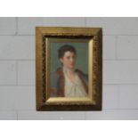 HARRY FRANK CUTTING (1865-1955 Suffolk artist): Half-length portrait of the artists wife, Anne Eliza