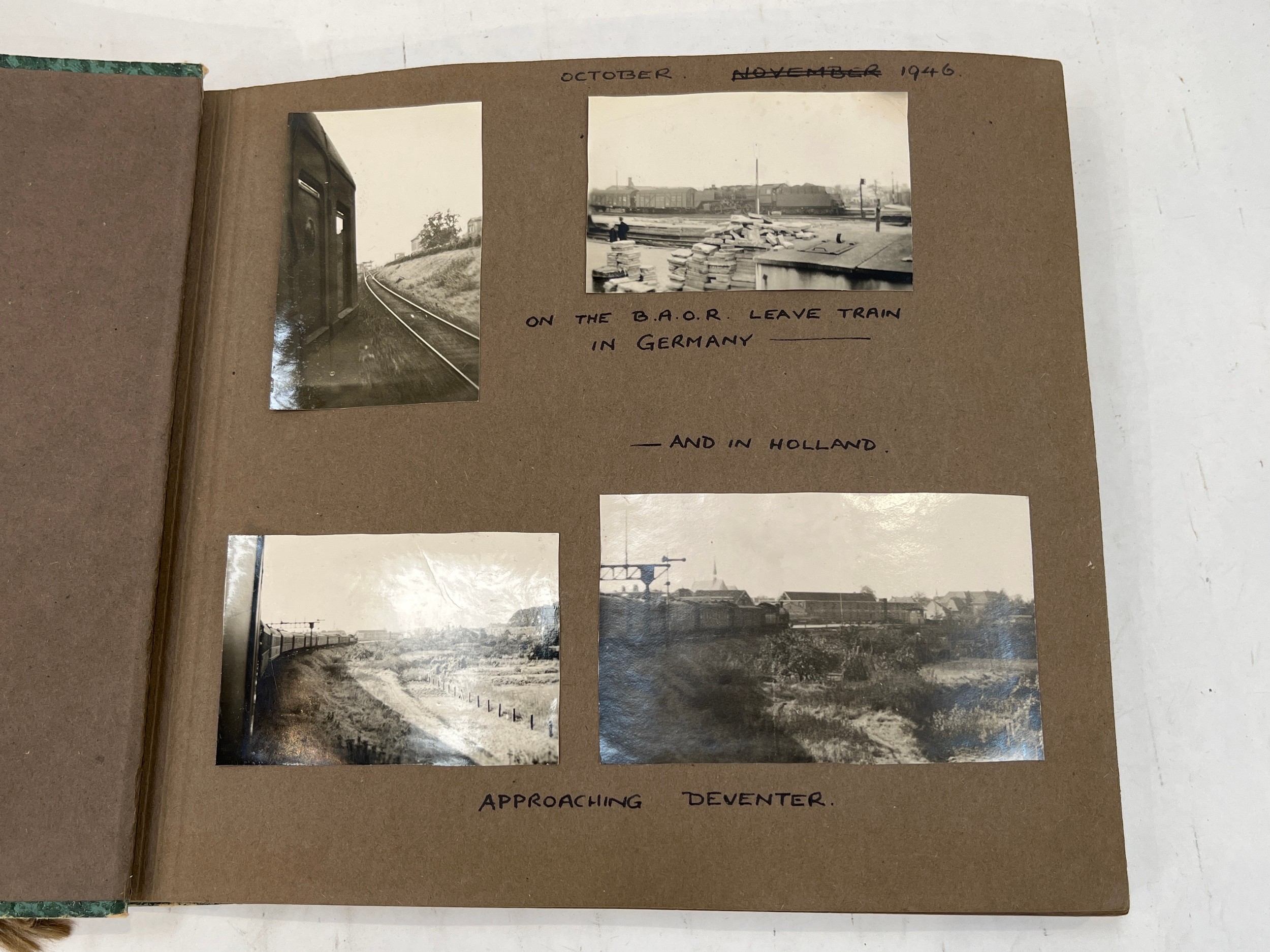 A B.A.O.R. (British Army of the Rhine) photo album covering period October 1946 - October 1947,